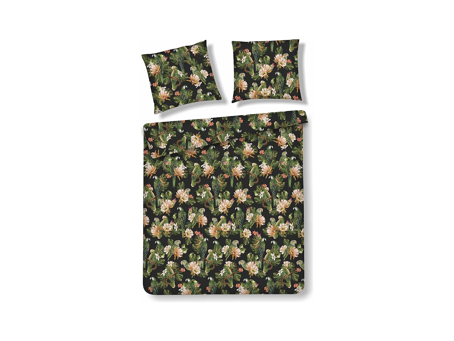 Parure de lit Piroso Noir Satin de Coton 200x220