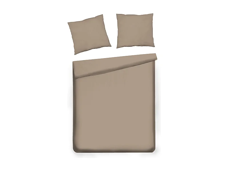 Luxuriöse Satin-Bettwäsche Set Beige 160x200 cm