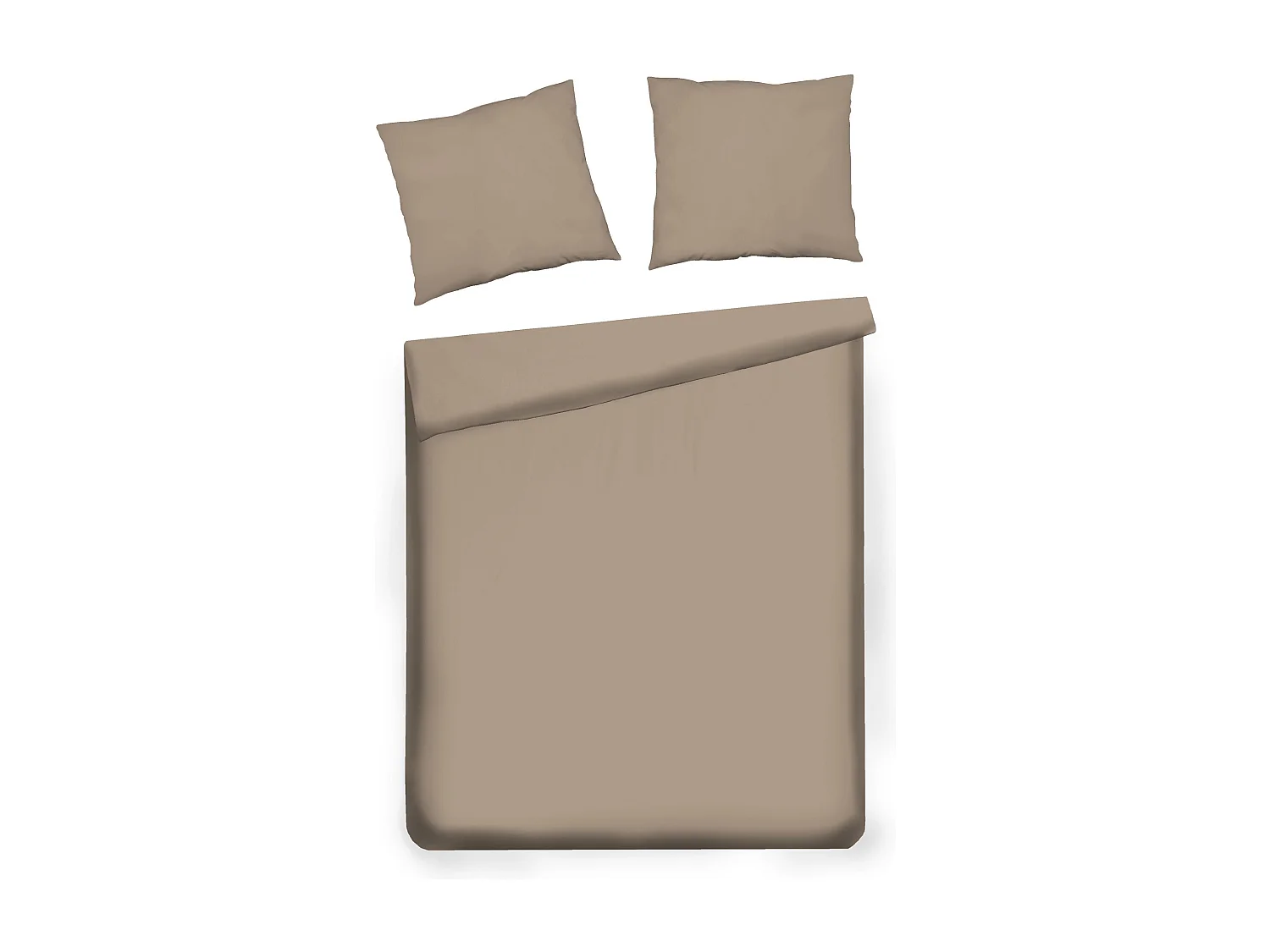 Luxuriöse Satin-Bettwäsche Set Beige 160x200 cm