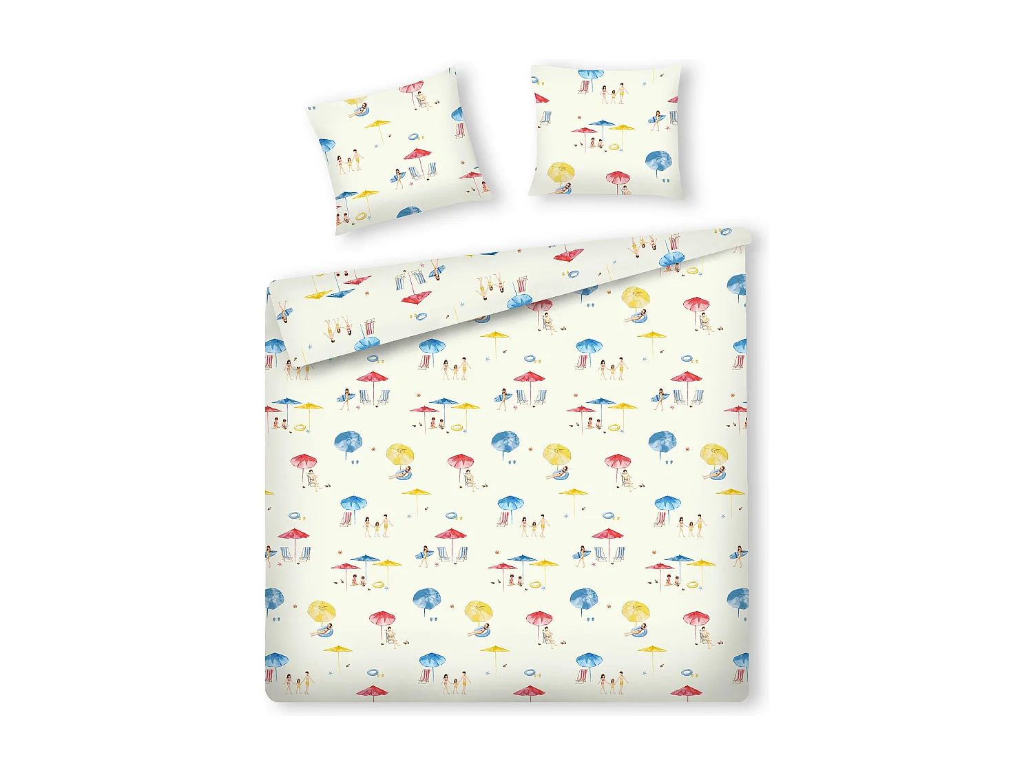 Parure de lit Kanela Multicolore Satin de Coton 160x200