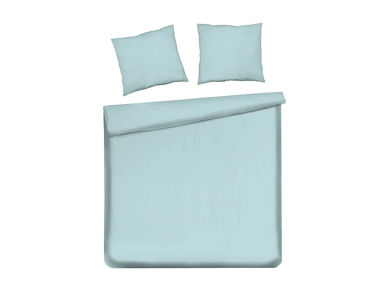Satin-Bettwäsche Baumwolle, Türkis 200x220 cm