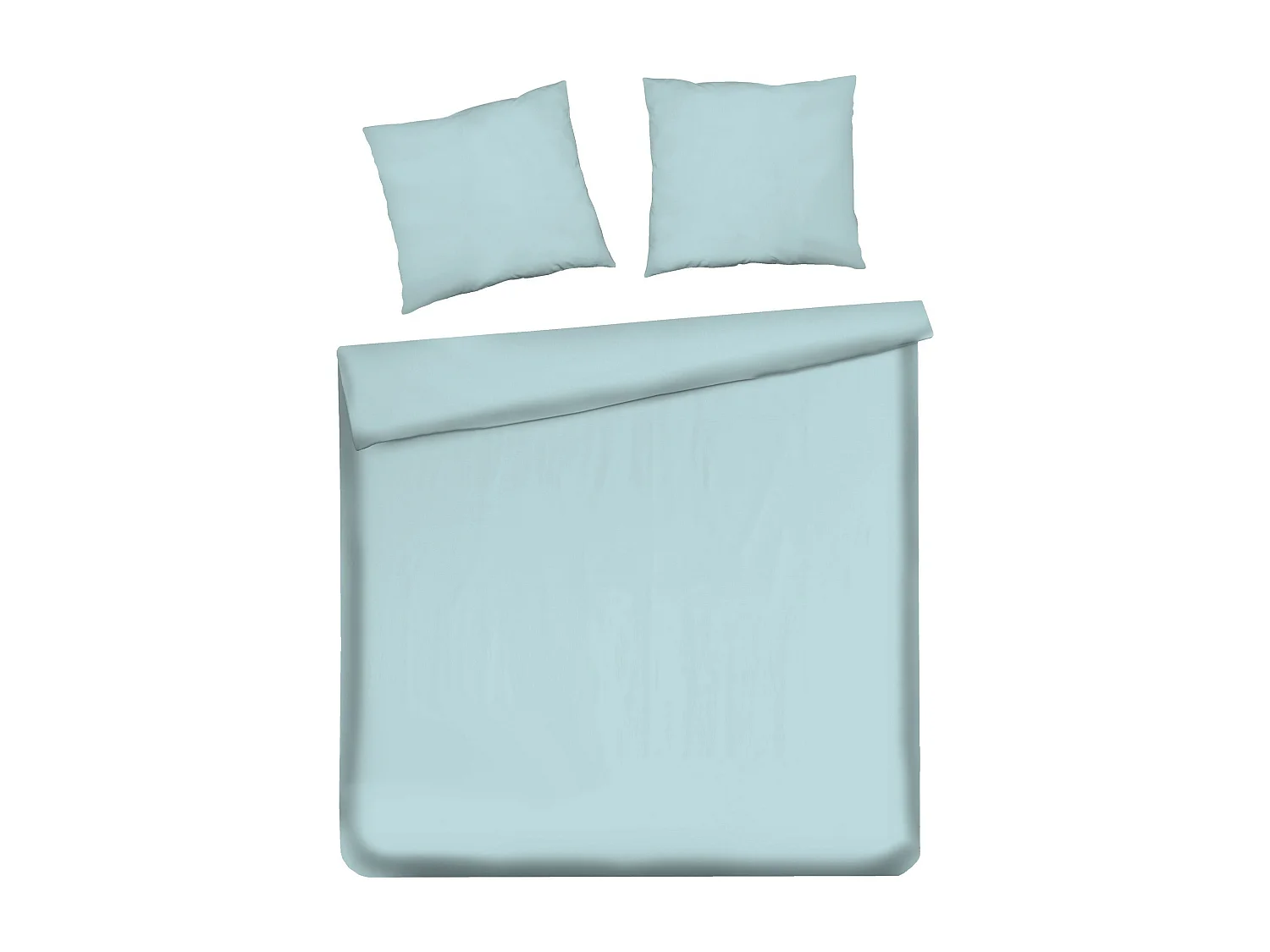 Satin-Bettwäsche Baumwolle, Türkis 200x220 cm