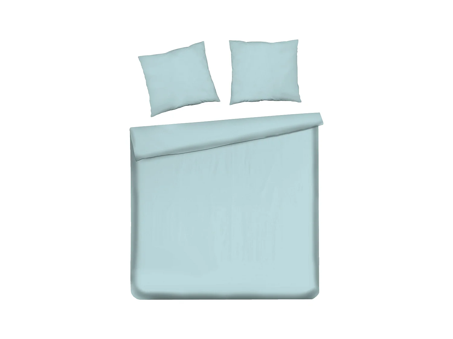 Parure de lit Élegance Turquoise Clair Coton Satin 200x220