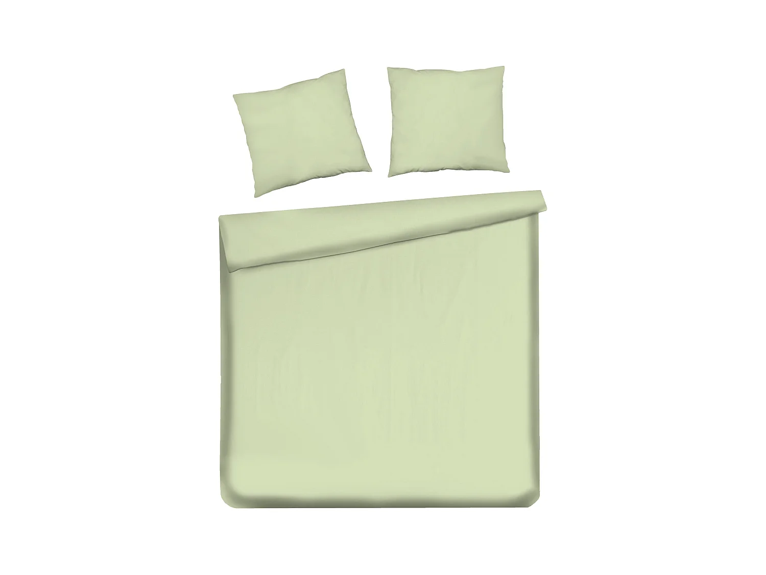Parure de lit Satinette vert clair coton satin 200x220