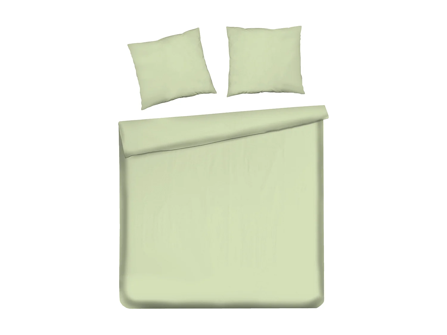 Parure de lit Satinette vert clair coton satin 200x220