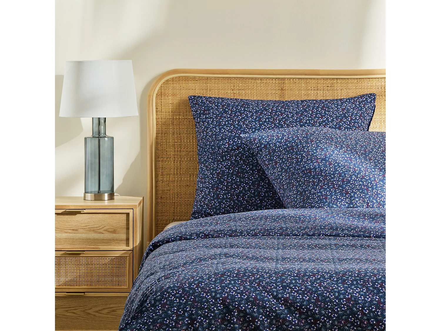 Parure de lit Drobilis Bleu Foncé Microfibre 160x200