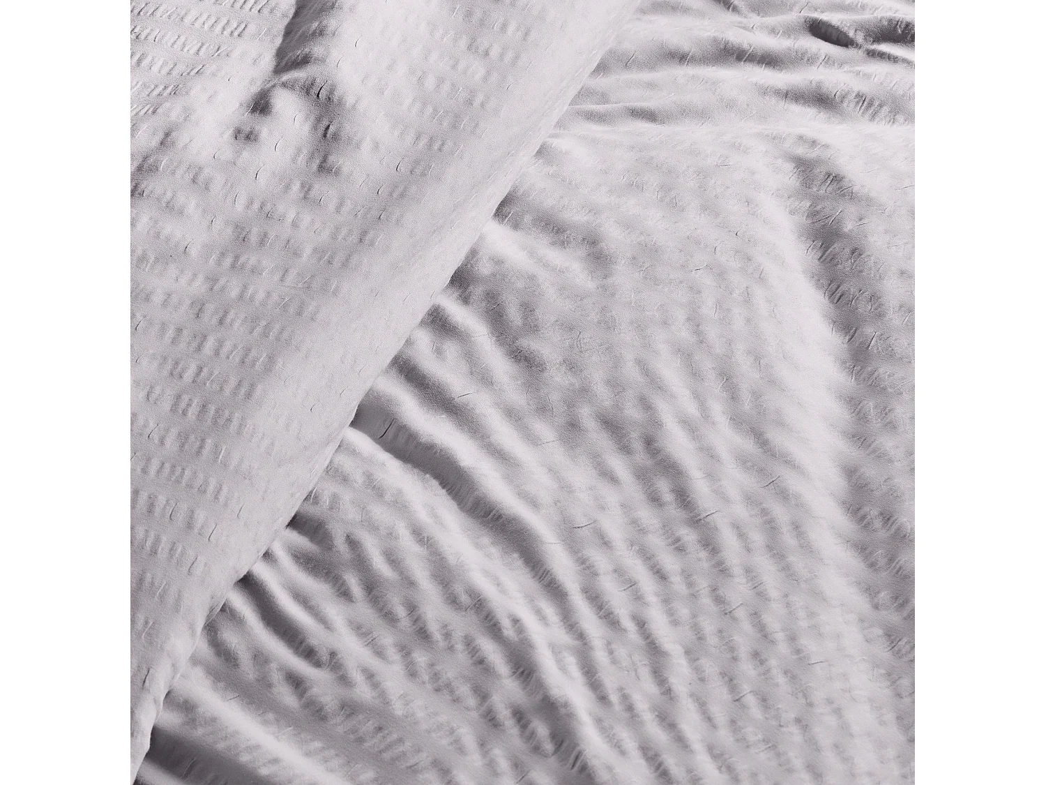 Parure de lit Corica, gris moyen, coton, 160 x 200 cm