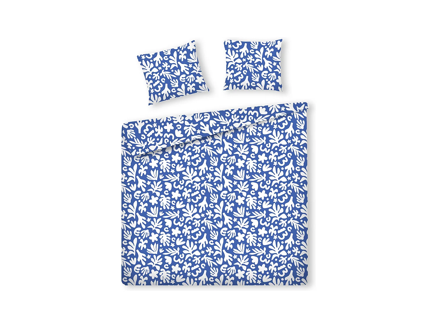 Parure de lit Cerulean Mer Bleu Foncé Coton 160 x 200