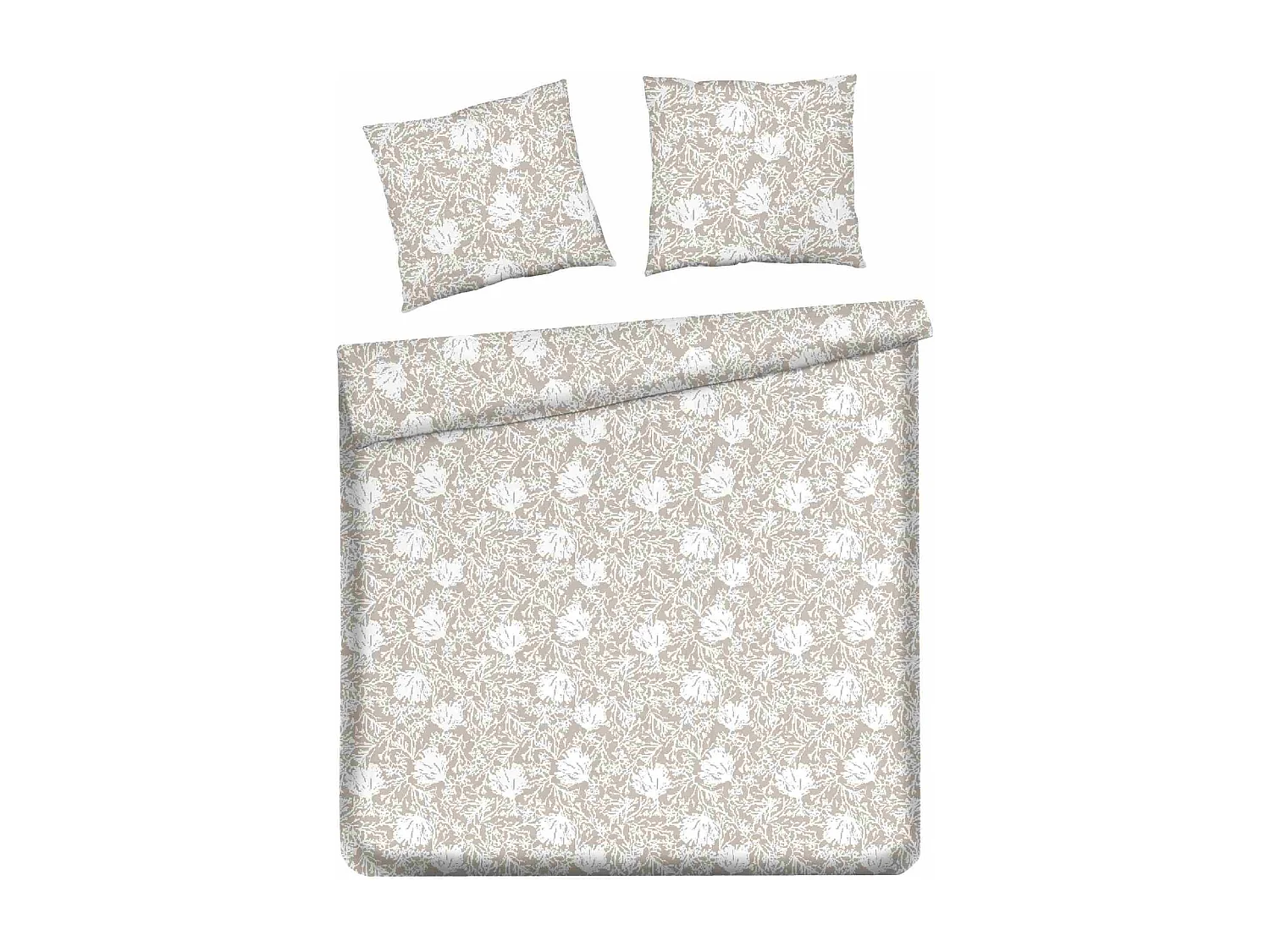 Parure de lit Coquillage Beige Clair Coton 200x220