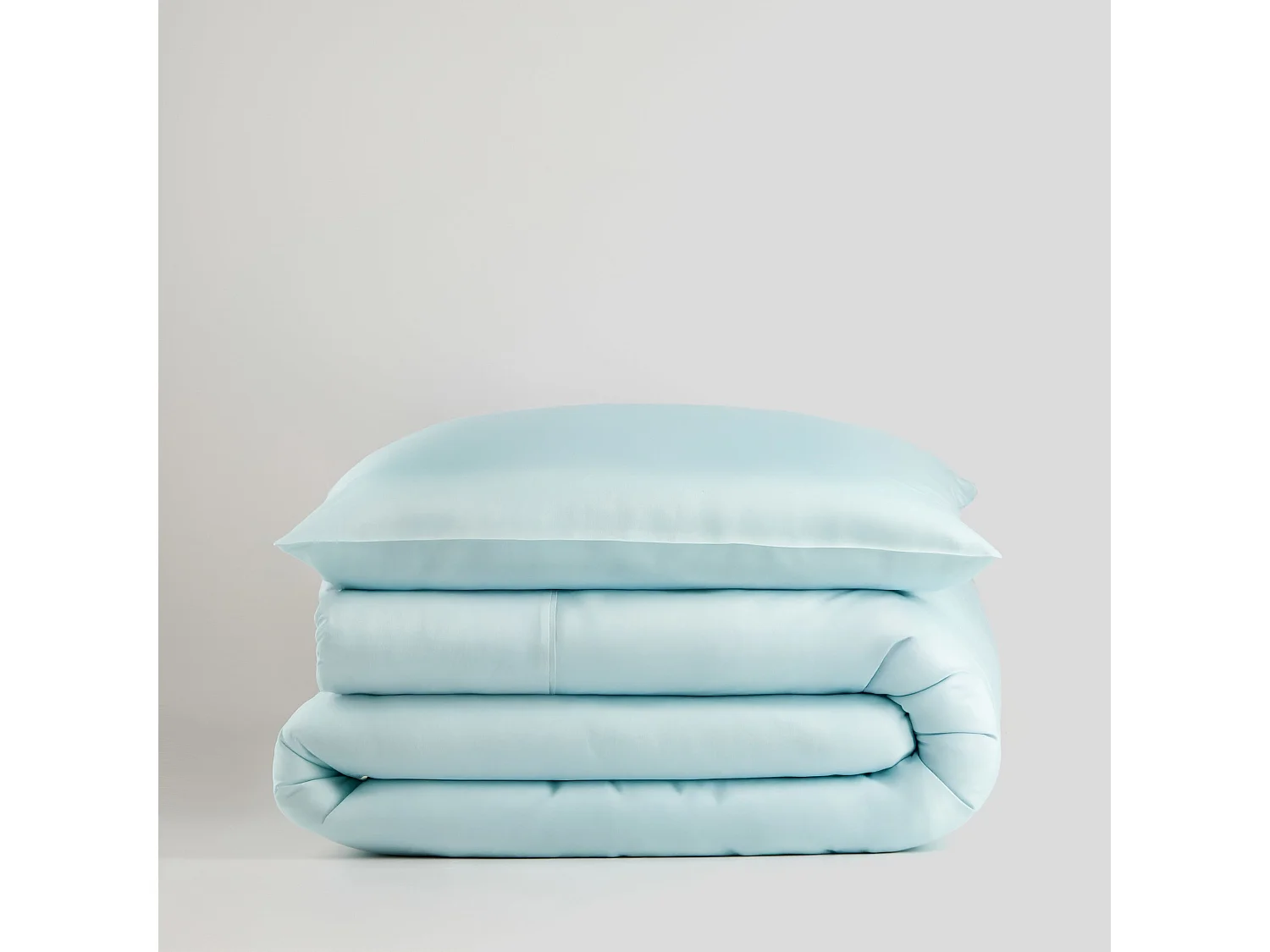 Satin Bettwäsche Türkis 100% Baumwolle 140x200cm