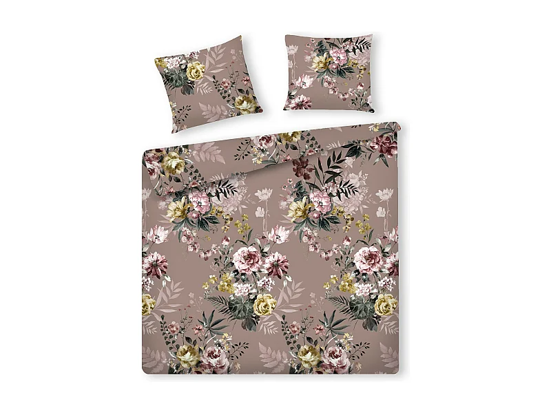 Baumwollbettwäsche Cristina Dunkelrosa 200 x 220