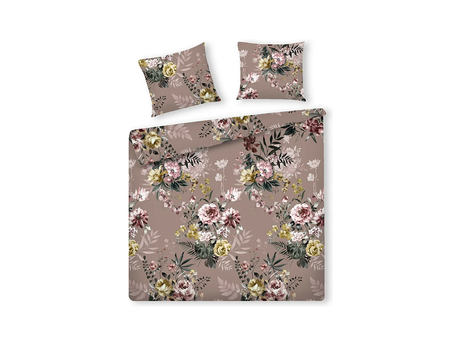 Baumwollbettwäsche Cristina Dunkelrosa 200 x 220