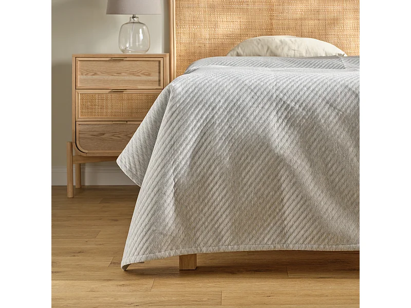 Couvre-lit Pasera Gris Clair Polyester 200x220