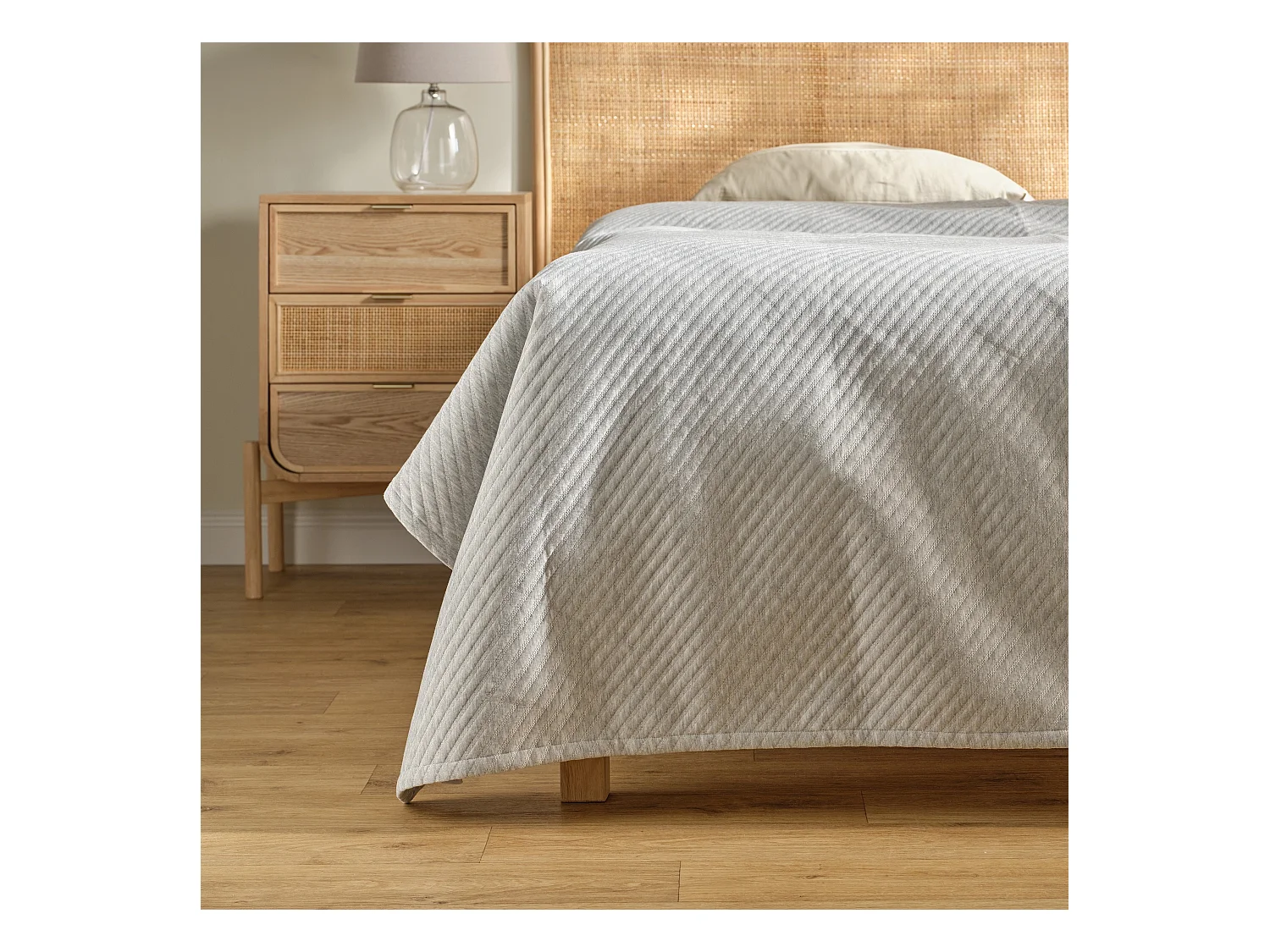 Couvre-lit Pasera Gris Clair Polyester 200x220