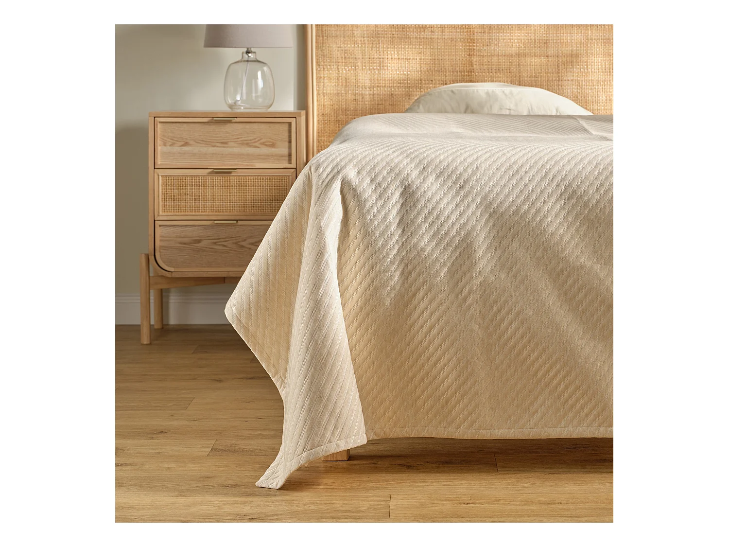 Couvre-lit Pasera Beige Clair Polyester 200x220