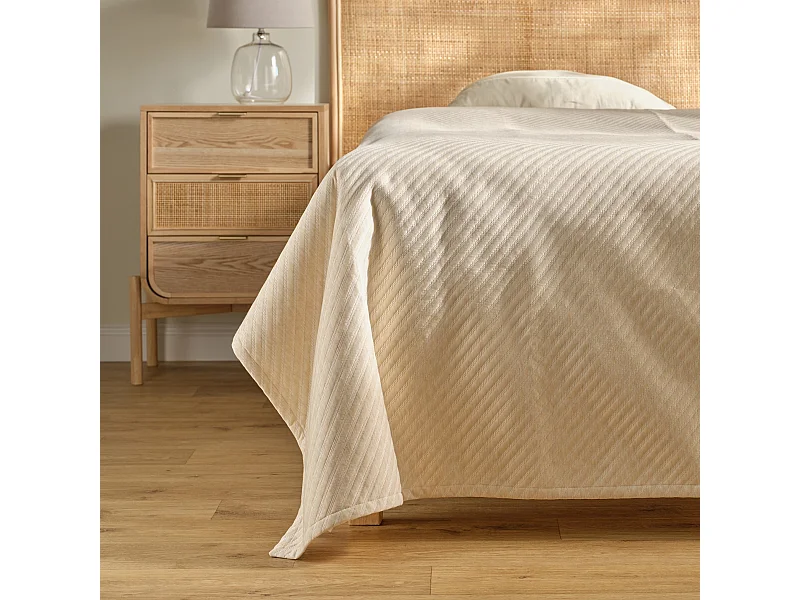 Couvre-lit Pasera Beige Clair Polyester 200x220