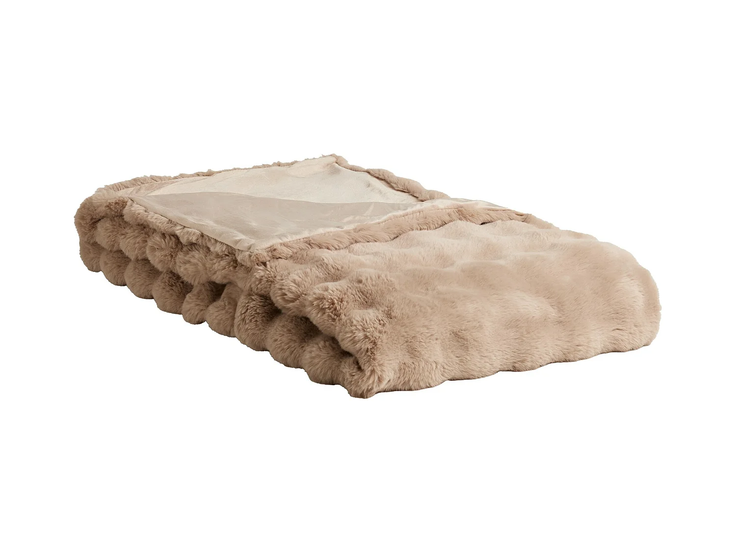 Couvre-lit Bares Brun Clair 180x200 Fausse Fourrure