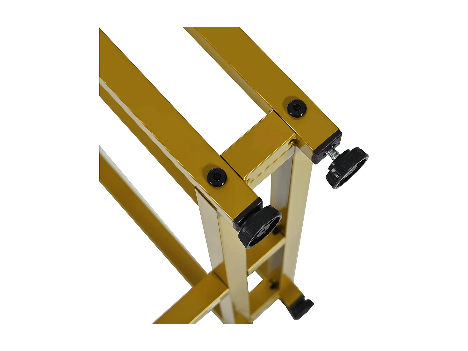 Mesa de jantar para 4 pessoas 120x70cm em MDF, tampo em folheado de mármore branco, pés em metal dourado