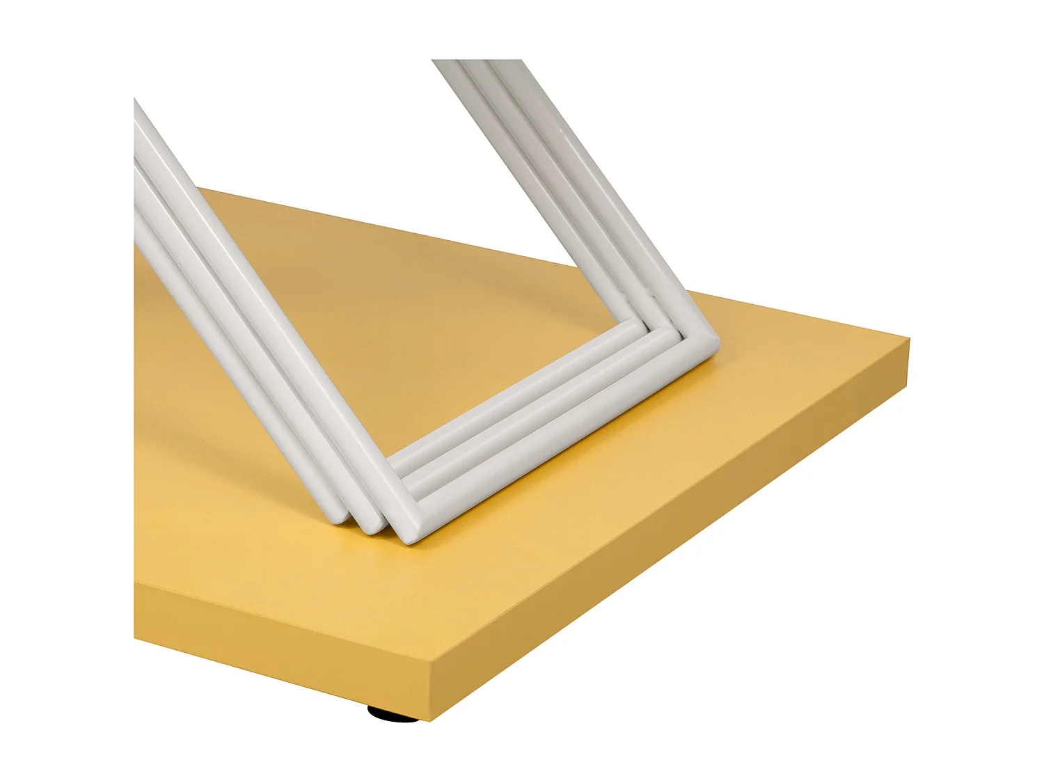 Table à manger 4 personnes 140x80cm en MDF,plateau en placage marbre blanc, pied en métal doré