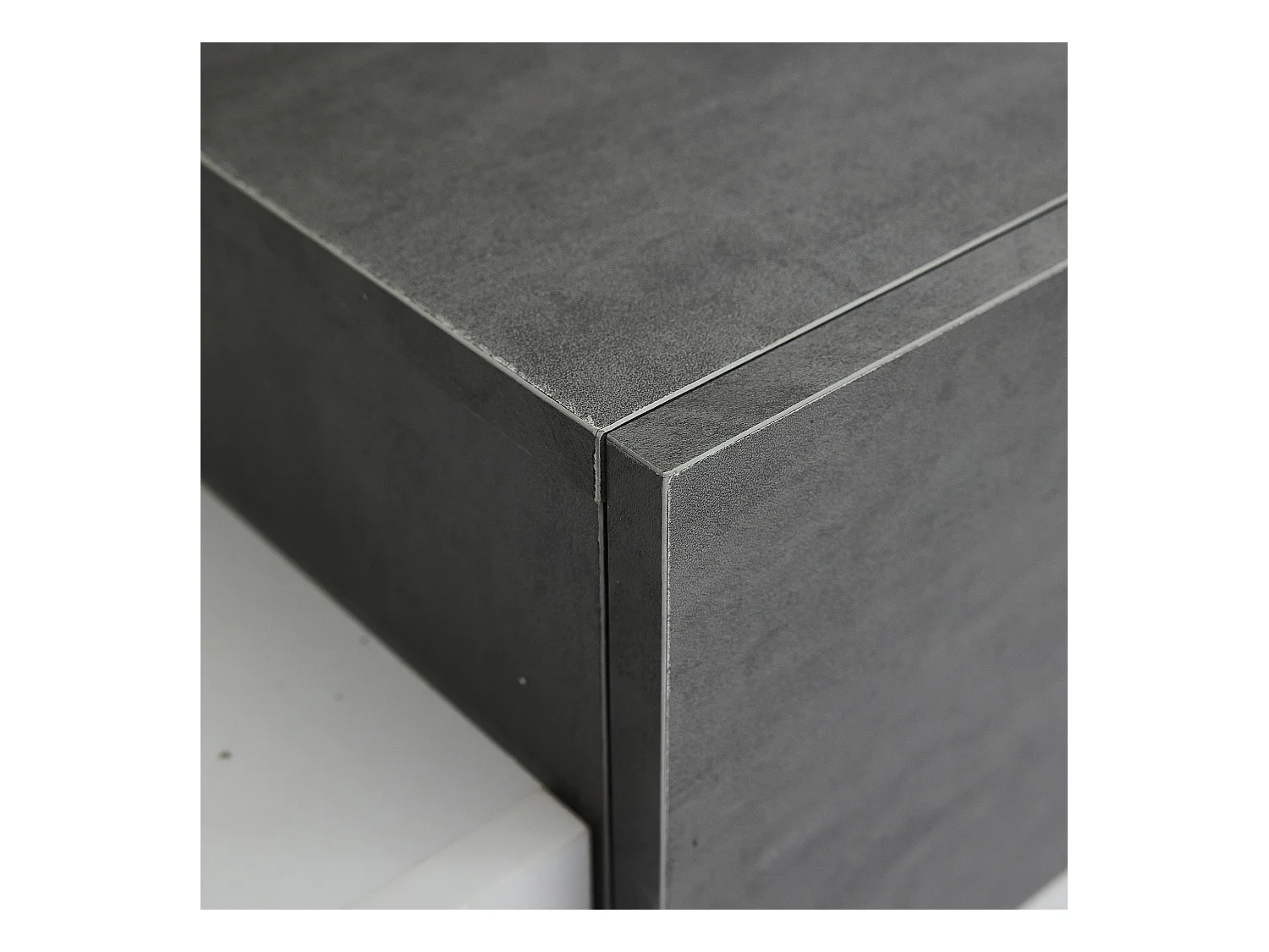 TV-meubel met LED's - 180 x 40 x 45 cm - met planken + 4 deuren + 2 laden - spaanplaat - wit en grijs