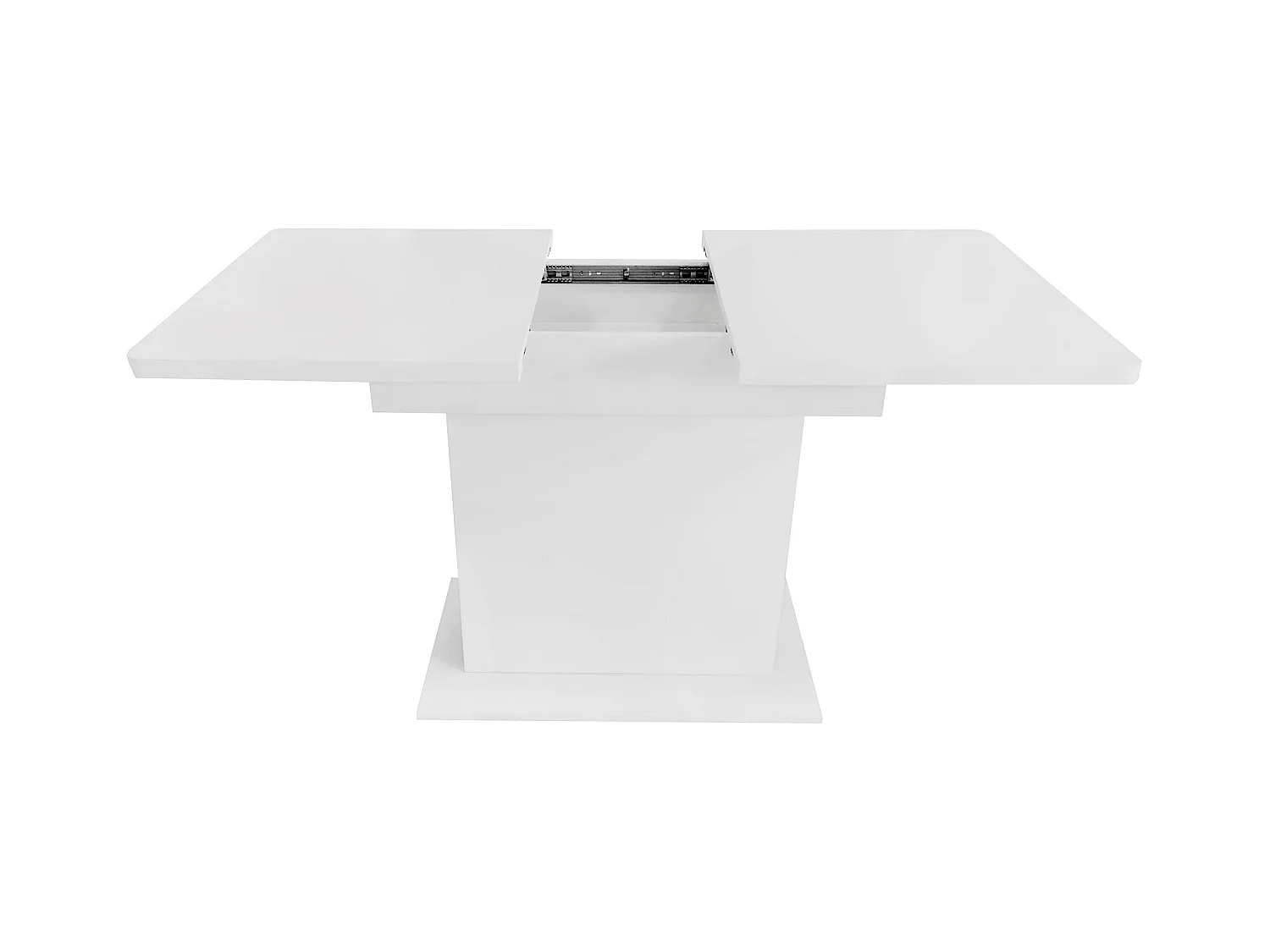 Table à manger extensible 4-6 personnes 130x70cm en Panneau de particule avec rangement, blanc