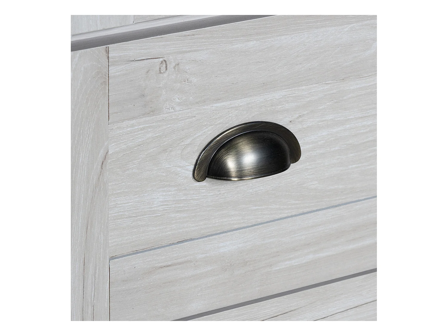 Moderne highboard - 80 x 34 x 171 cm - met 2 glazen deuren + 3 laden - spaanplaat - licht naturel