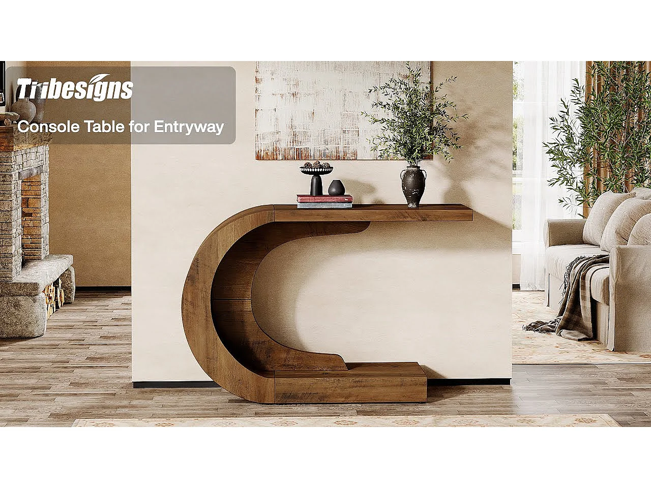 Tischkonsole, Vintage-Tischkonsole, 110 x 35 x 75 cm, Konsole Möbel für die Eingangszone