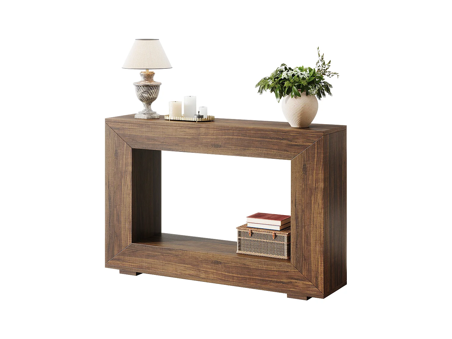 Table Console d'Entrée, 120 x 30 x 83.5cm, Table d'Appoint, Marron Rustique