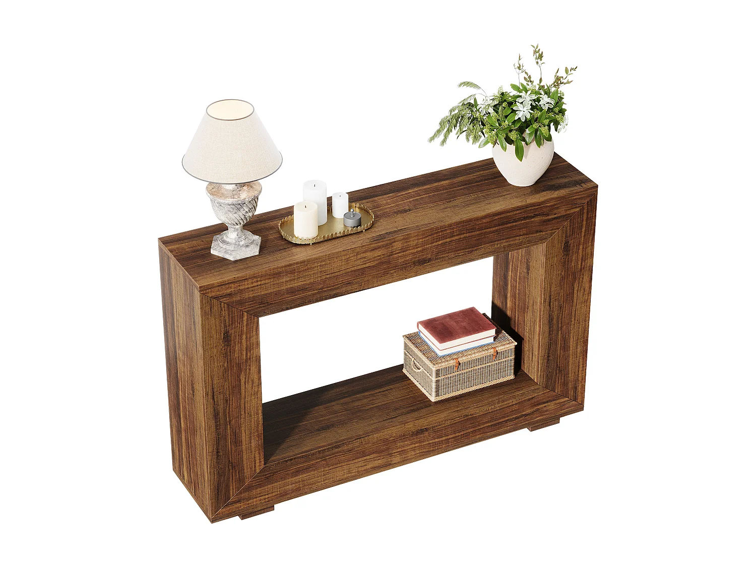 Table Console d'Entrée, 120 x 30 x 83.5cm, Table d'Appoint, Marron Rustique