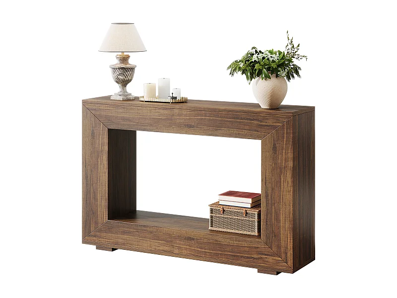 Table Console d'Entrée, 120 x 30 x 83.5cm, Table d'Appoint, Marron Rustique