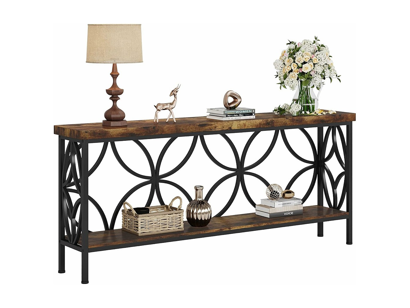 Tribesigns Table Console Longue De 150 Cm à Placer Derrière Le Canapé