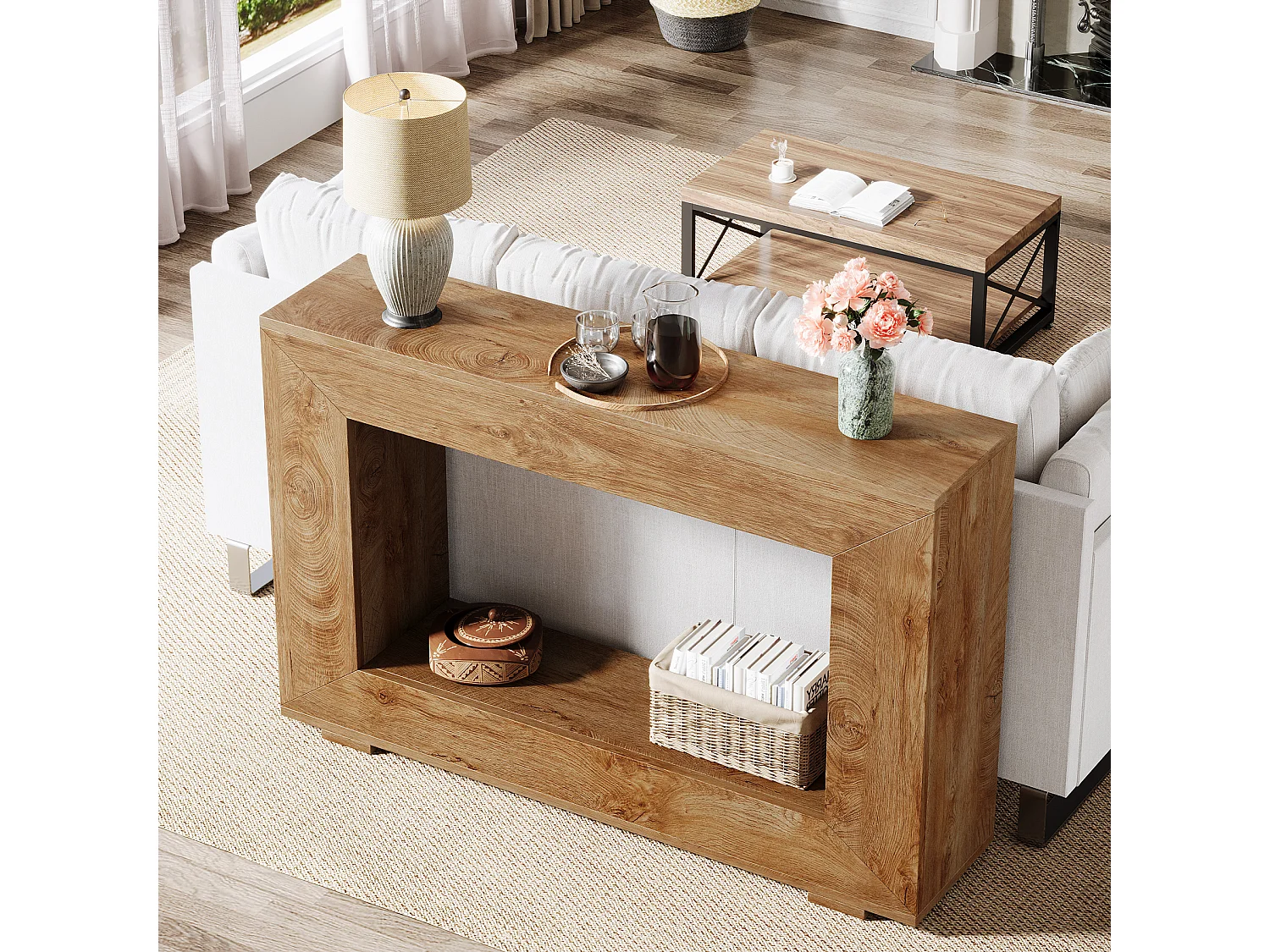 Table Console, Table d'entrée, 120x30x83.5cm, Table d'appoint, Table de Couloir