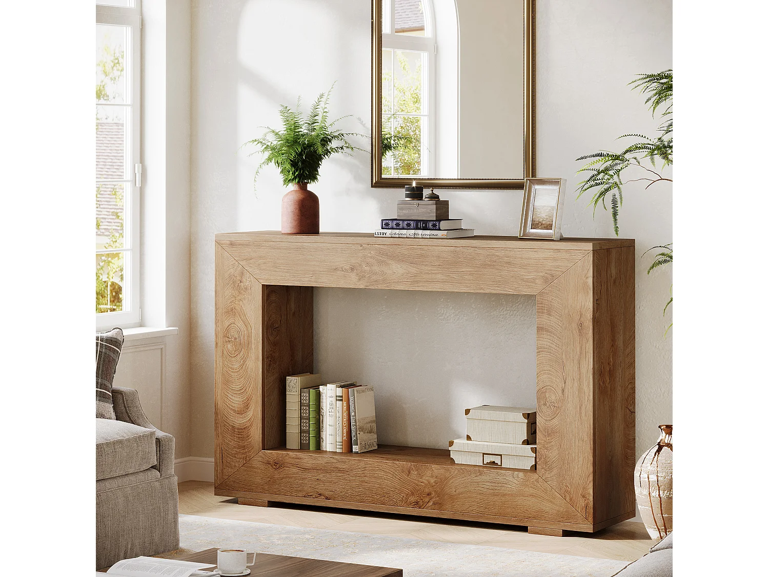 Consoletafel, Haltafel, 120x30x83,5cm, Bijzettafel, Haltafel