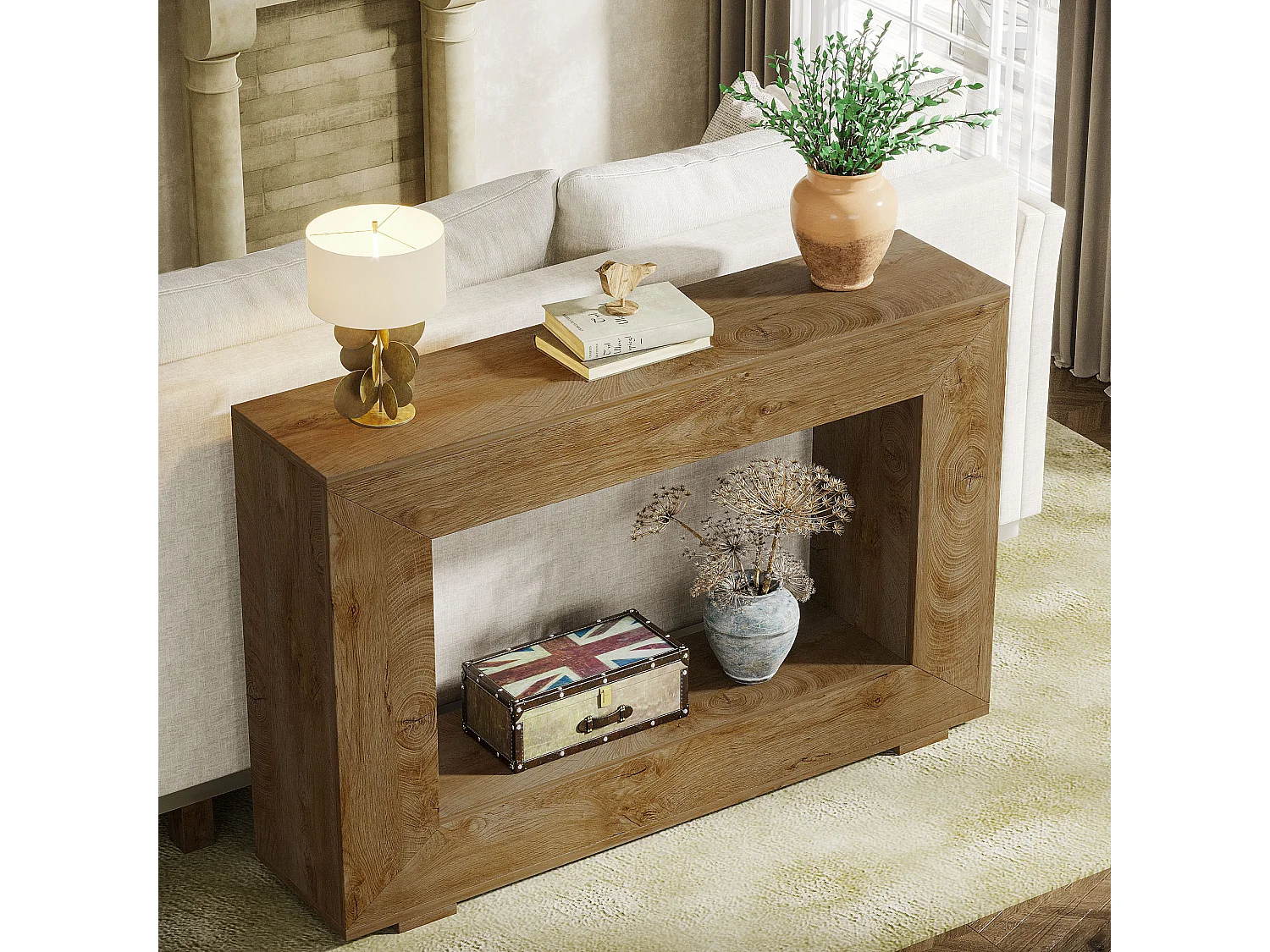 Table Console, Table d'entrée, 120x30x83.5cm, Table d'appoint, Table de Couloir