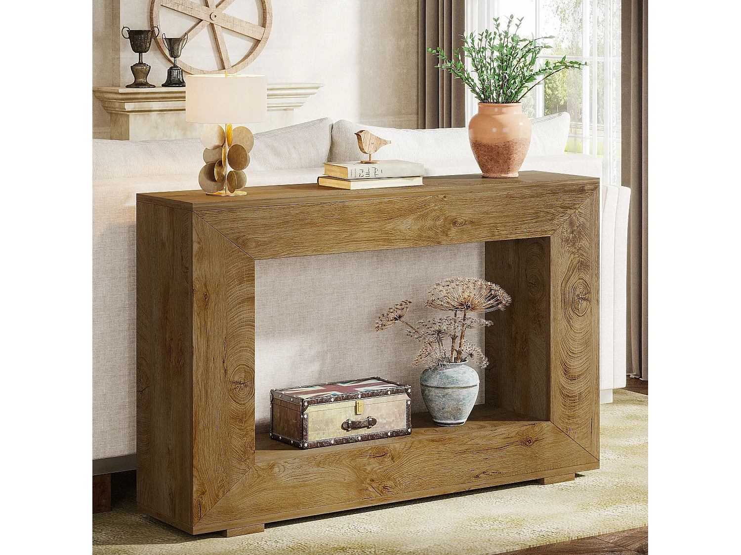 Table Console, Table d'entrée, 120x30x83.5cm, Table d'appoint, Table de Couloir