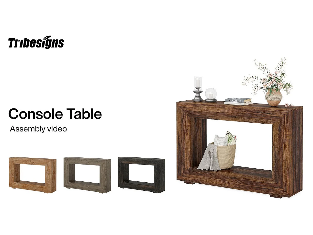 Table Console, Table d'entrée, 120x30x83.5cm, Table d'appoint, Table de Couloir