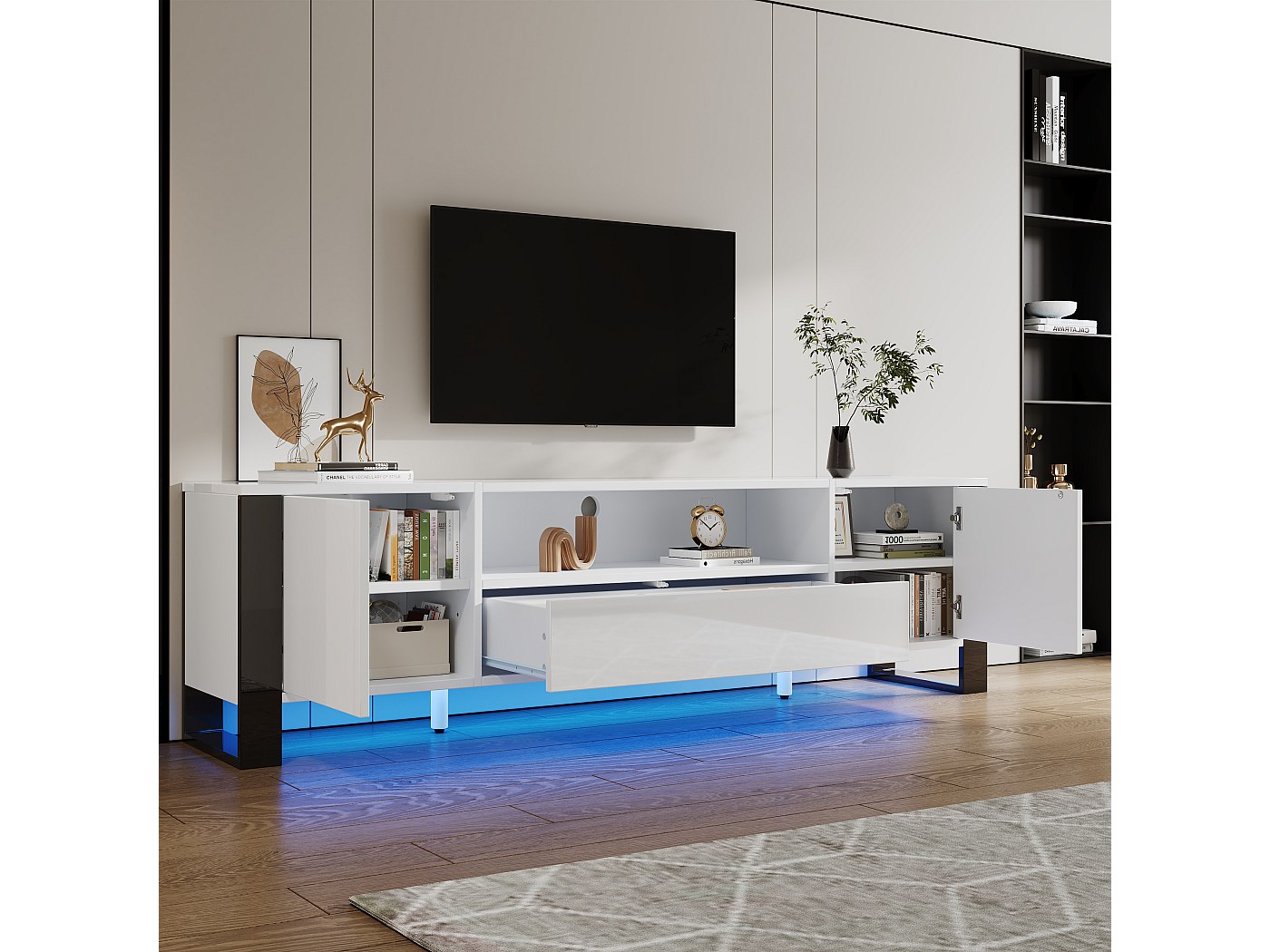 Wandgemonteerd tv-meubel Wandgemonteerde zwevende tv-standaard, moderne
