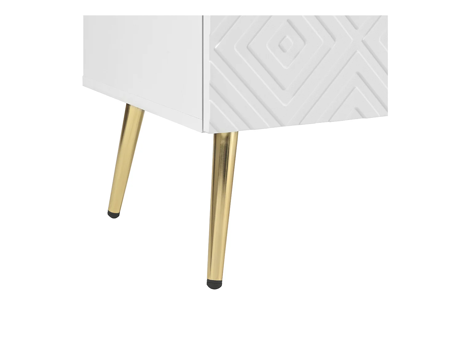 Commode moderne à 6 tiroirs – 120 x 40 x 80 cm – Pieds en métal – pour la chambre et le salon - aggloméré + MDF - blanc