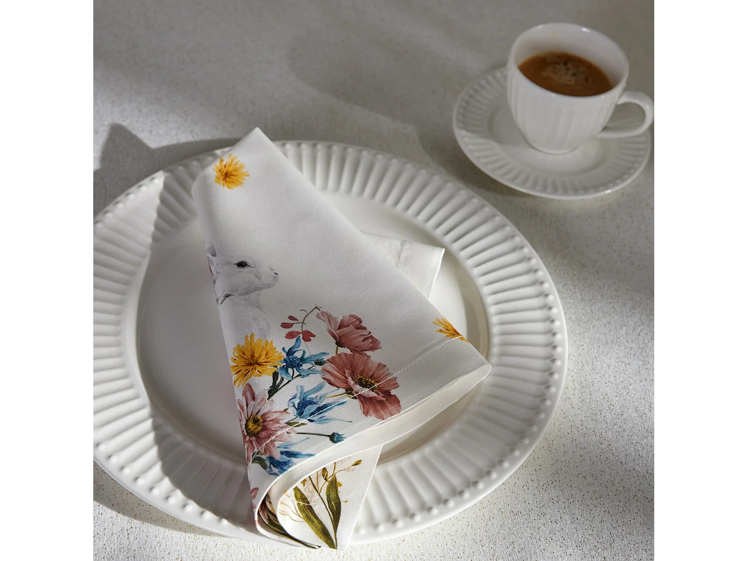 Sirsobunny Mitteldecke aus 100% Baumwolle, Rosa