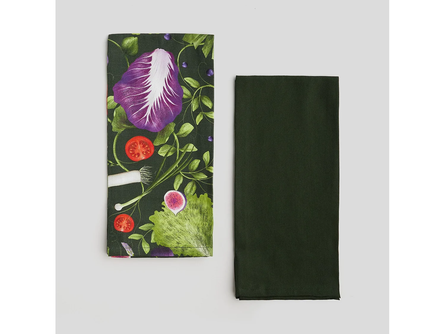 Geschirrtuch-Set Ensalada dunkelgrün 45 x 65