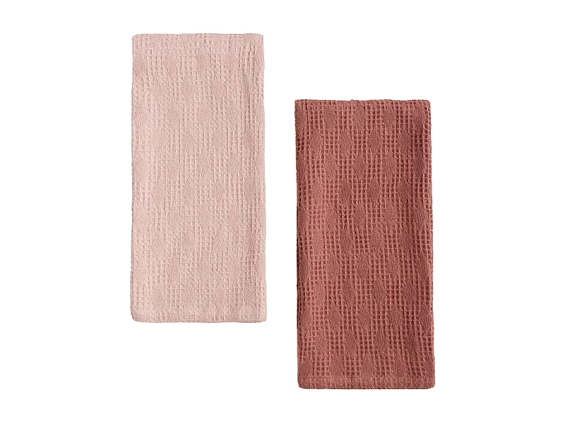 Geschirrtuch-Set Disheri blassrosa 45 x 65