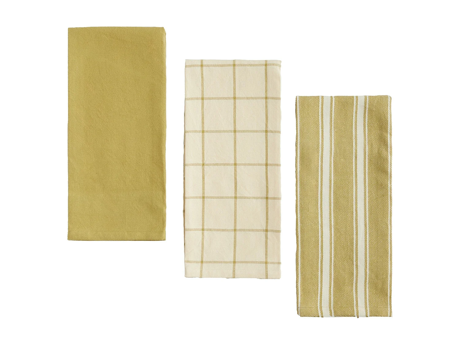 Geschirrtuch-Set Trio mittelgelb 40 x 60