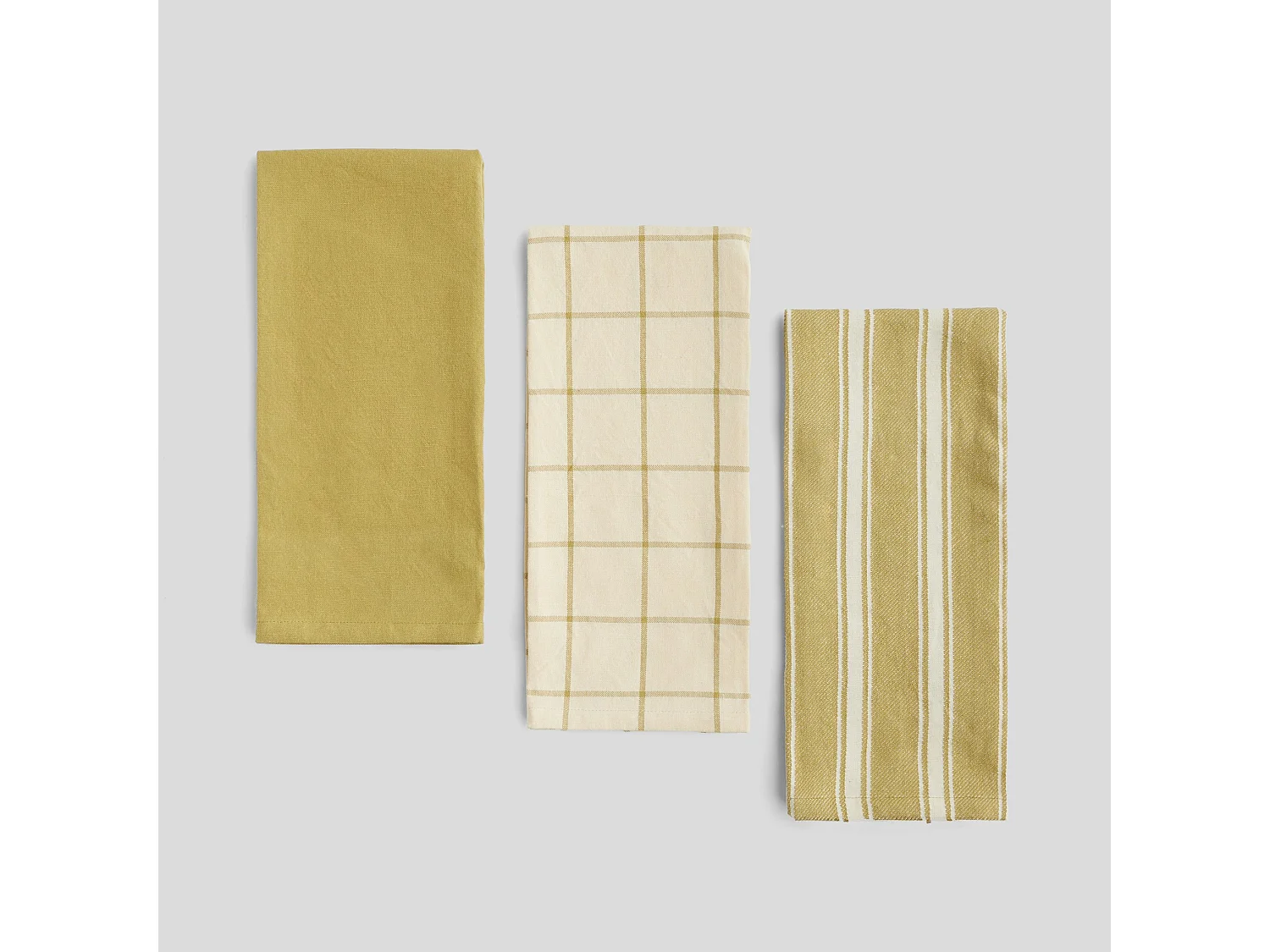 Geschirrtuch-Set Trio mittelgelb 40 x 60