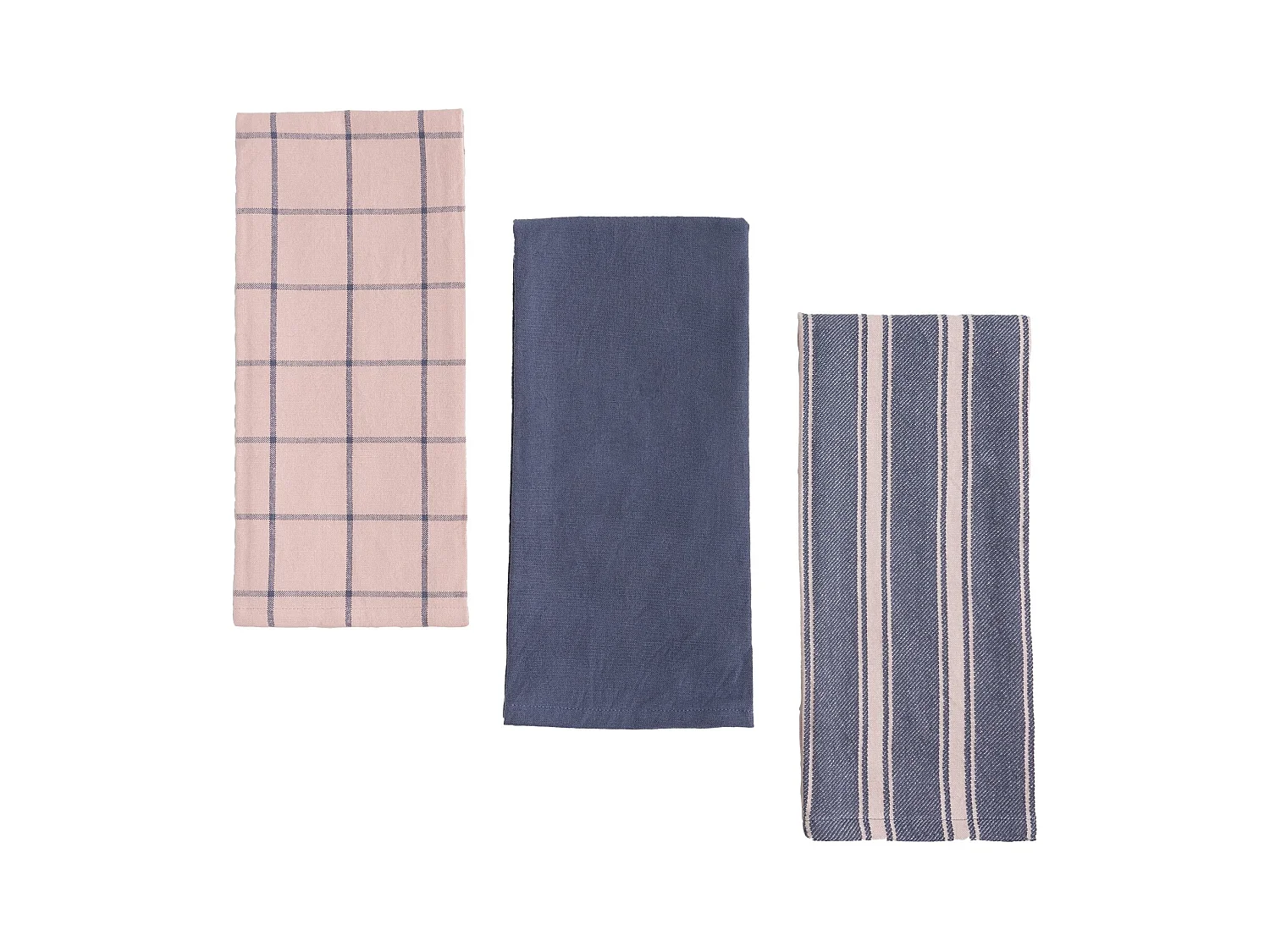 Geschirrtuch-Set Trio mittelrosa 40 x 60