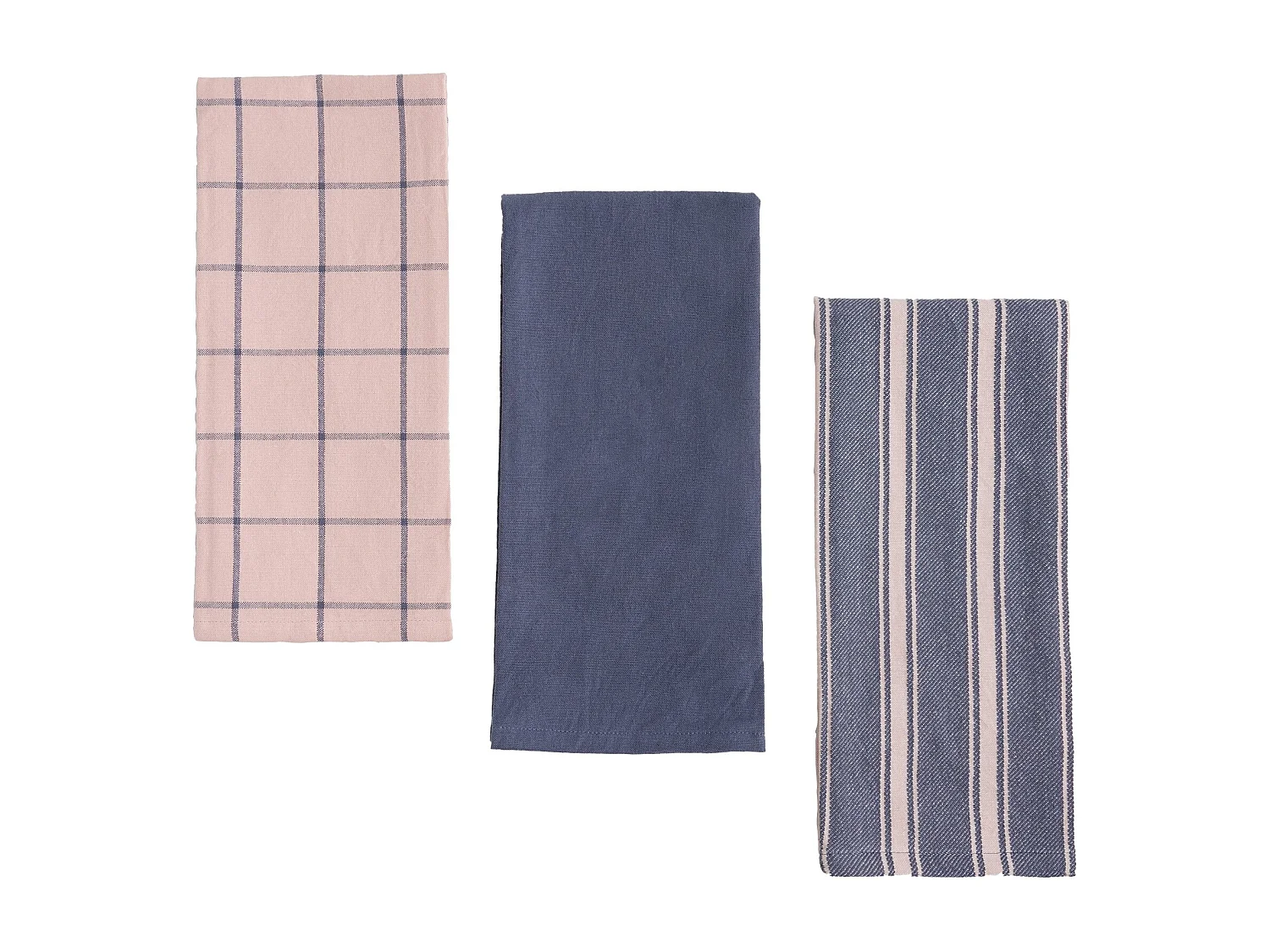 Geschirrtuch-Set Trio mittelrosa 40 x 60