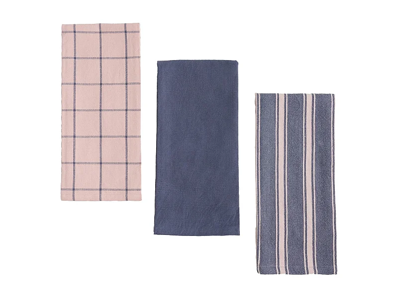 Geschirrtuch-Set Trio mittelrosa 40 x 60