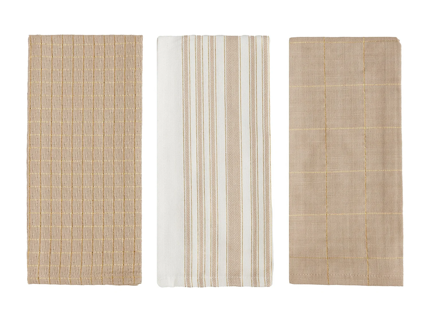 Ensemble De Torchons Trini Beige Foncé 40 x 60