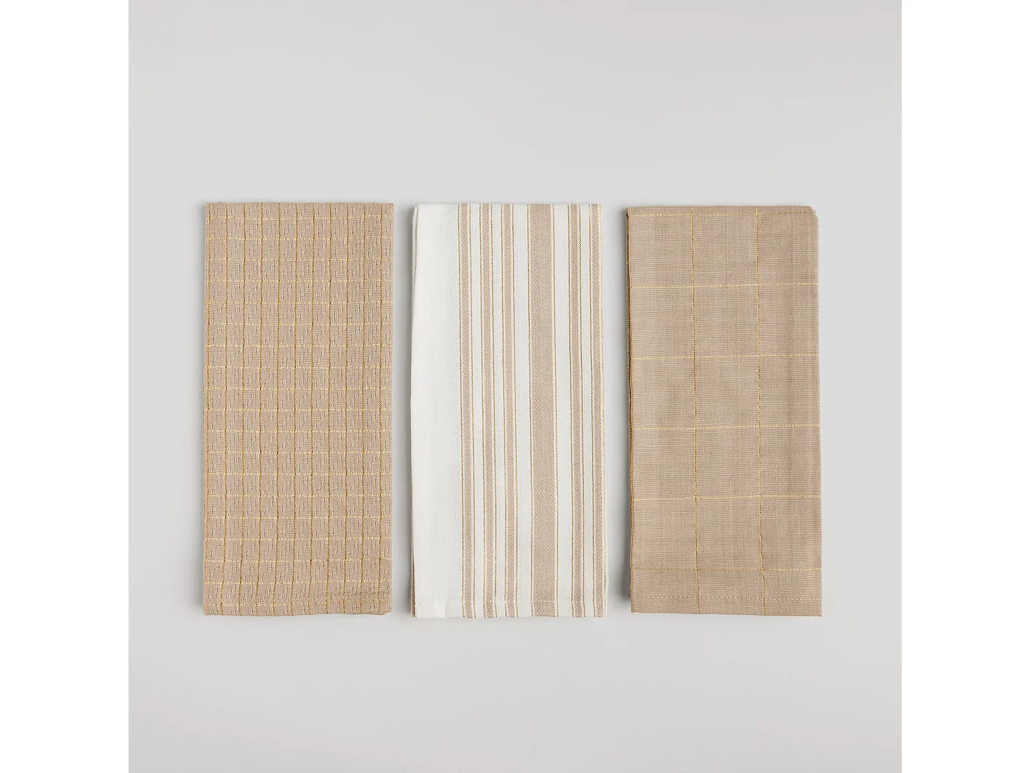 Ensemble De Torchons Trini Beige Foncé 40 x 60