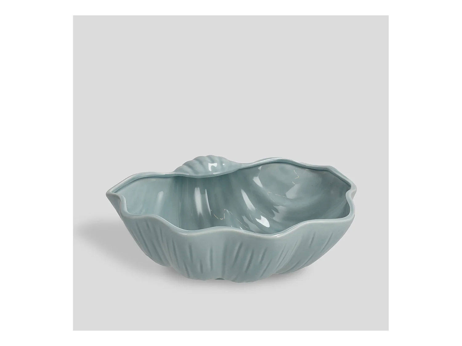 Servierschüssel Musle hellblau 8.5 x 18.7 x 22