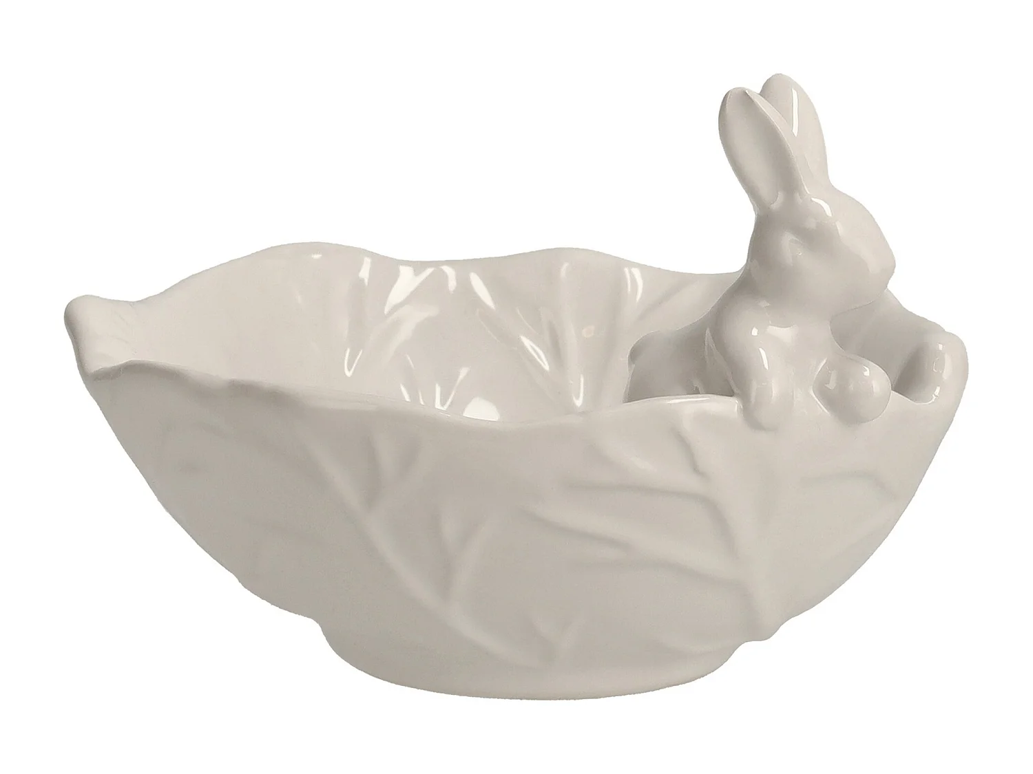 Weiße Porzellanschale Whitebunny - Osterdeko
